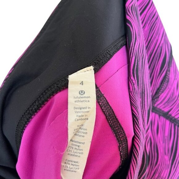 Lululemon On Track Crop (19") US 4 Life Lines Polar Pink Black / Black - Picture 12 of 12